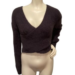 Active USA Long Sleeve Comfy Crop Sweater